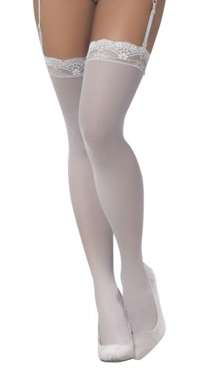 Elegant Lace Top Thigh High Stockings for Women