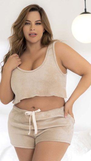 Cozy Plush Pajama Set for Women