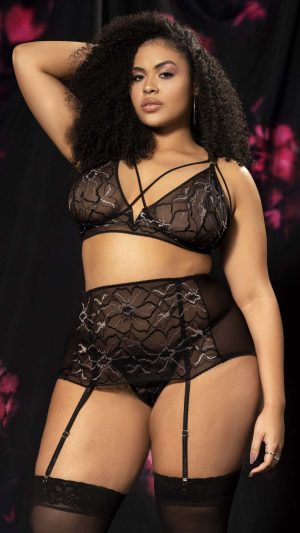 Elegant Lace Lingerie Set with Garter Belt