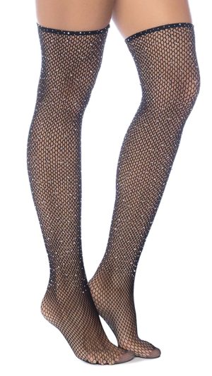 Mapale 1127 Diamond Fishnet Thigh High Stockings