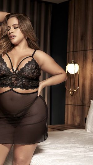 Mapale 7433X Babydoll and Two Piece Set